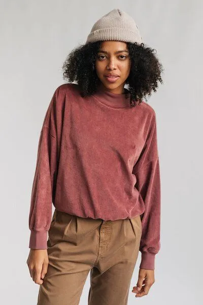 TWOTHIRDS TWOTHIRDS Samt-Sweatshirt Binz, Rose brown, – Produktbild 2 von 3