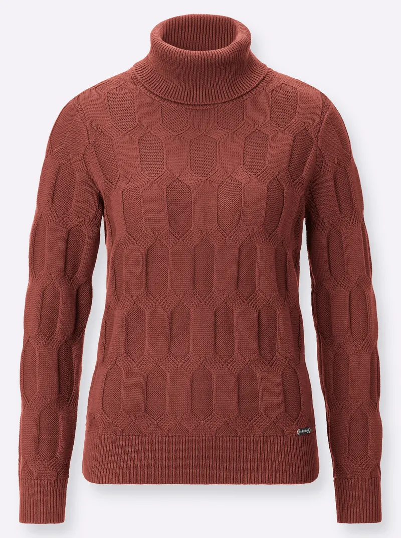 Witt Witt Rollkragenpullover rotbraun, Rotbraun, – Produktbild 2 von 2