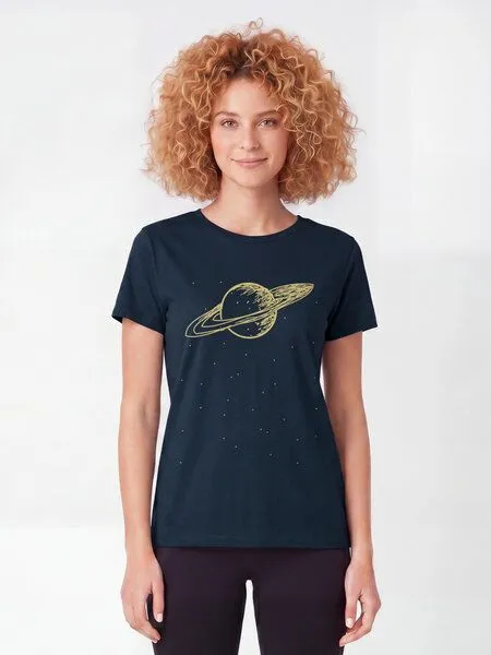 watapparel watapparel T-Shirt Frauen Saturn, French navy, – Produktbild 2 von 2
