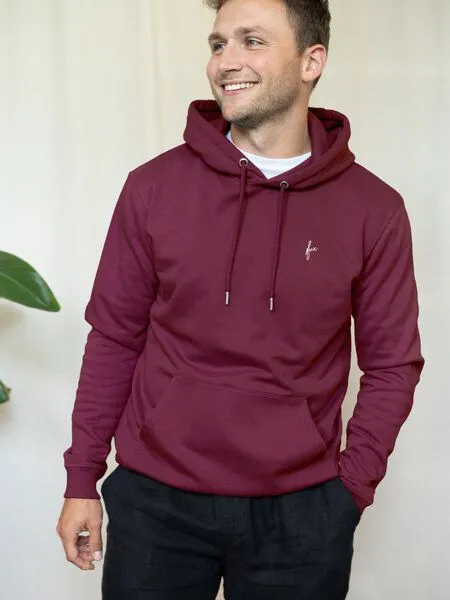 FUXBAU FUXBAU fux Hoodie, Bordeaux, – Produktbild 4 von 4