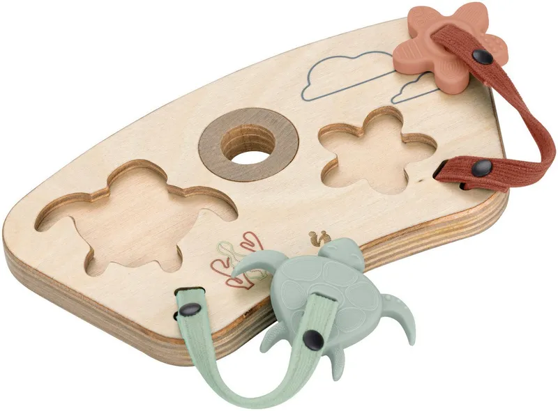 Hauck Hauck Puzzle Play Puzzling S, Turtle & Flower, Puzzleteile, aus Holz, für Hauck Play Tray, Bunt, – Produktbild 2 von 5