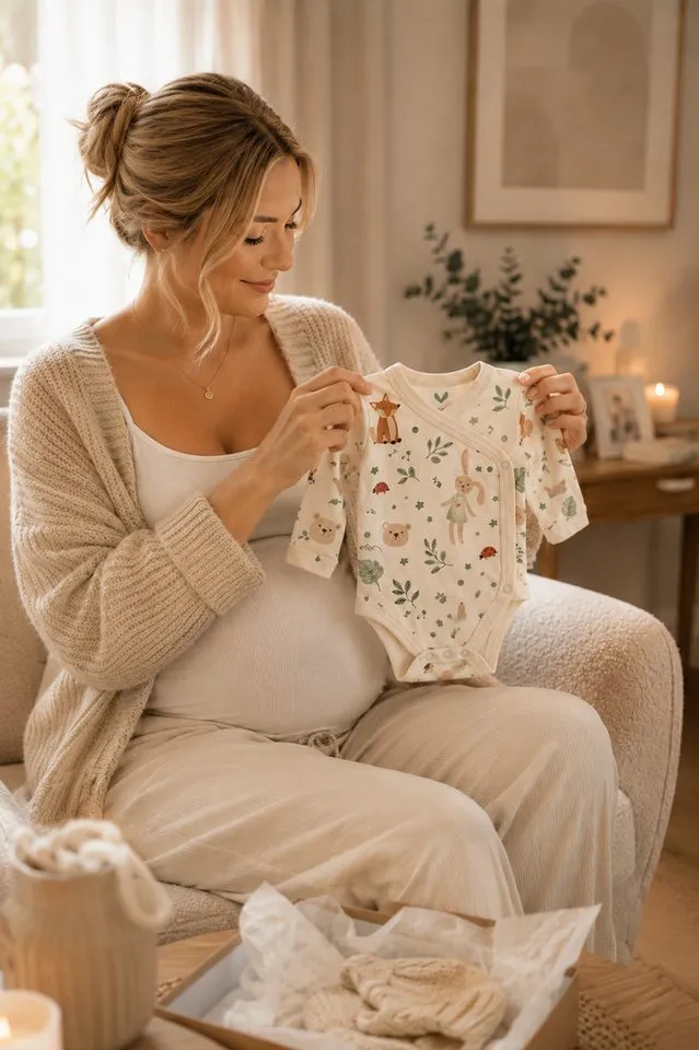 Mami-Countdown Adventskalender Adventskalender für Schwangere 2026 mit 24 Türchen – Limited Edition (Set), Für Mama & Baby, inkl. Online-Adventskalender, Schmuckfarbe wählbar, Goldfarben, – Produktbild 5 von 5