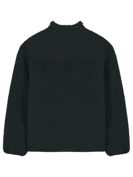 YTWOO YTWOO Relaxed- Fit Sherpajacke Unisex aus 100% Recyceltem Polyester, Schwarz, – Produktbild 3 von 4