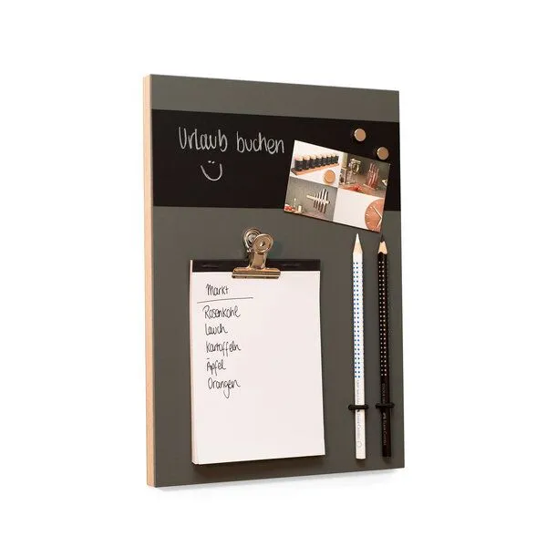 klotzaufklotz klotzaufklotz Memoboard Mini Linoleum, Grau, – Produktbild 2 von 4
