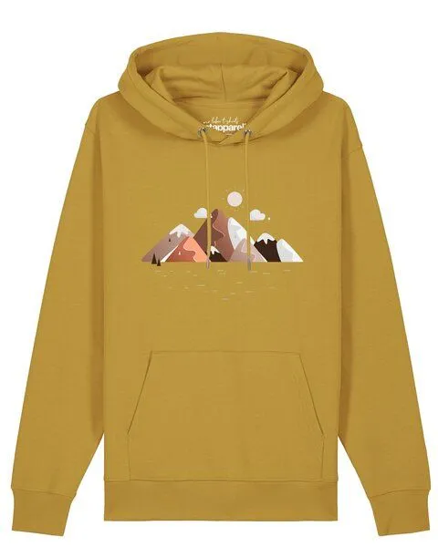 watapparel watapparel Hoodie Unisex Mountains & Moon, Ochre, – Produktbild 1 von 2