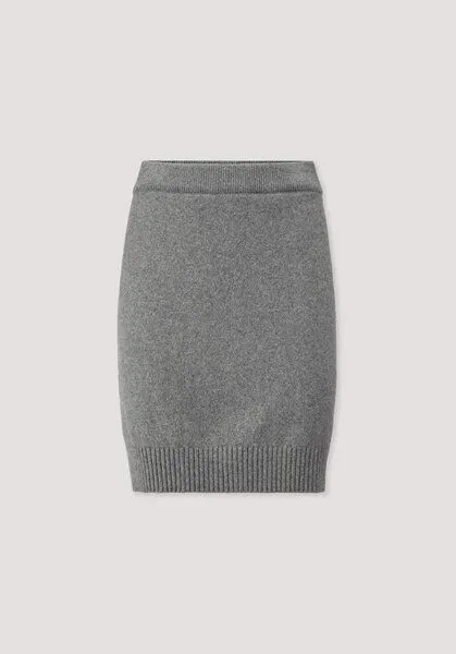 hessnatur hessnatur Strickrock Regular aus Bio-Merinowolle und Bio-Baumwolle, Grau, – Produktbild 4 von 4