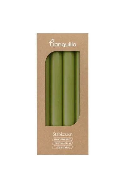 Tranquillo Handgearbeitete Stabkerzen GLUMI grass 4er-Set, 20 cm - grün – Produktbild 4 von 4