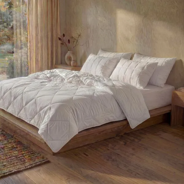 Slāf Slāf Alpaka Vlies Kopfkissen 80x80 BIO, Kissen mit kbA Steppbezug – Produktbild 4 von 4