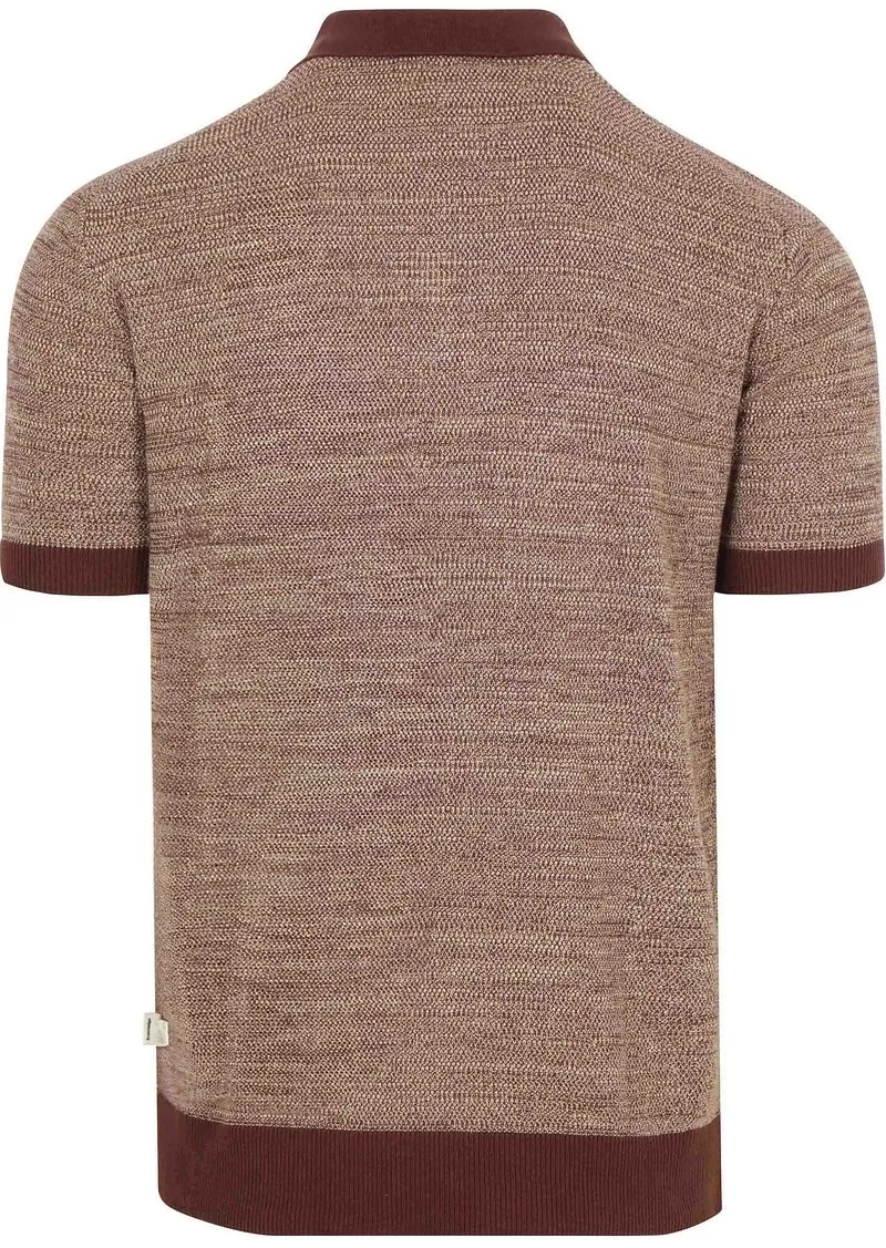 KnowledgeCotton Apparel KnowledgeCotton Apparel Polo-Shirt aus Strick Schokolade - Größe L, Braun, – Produktbild 1 von 5