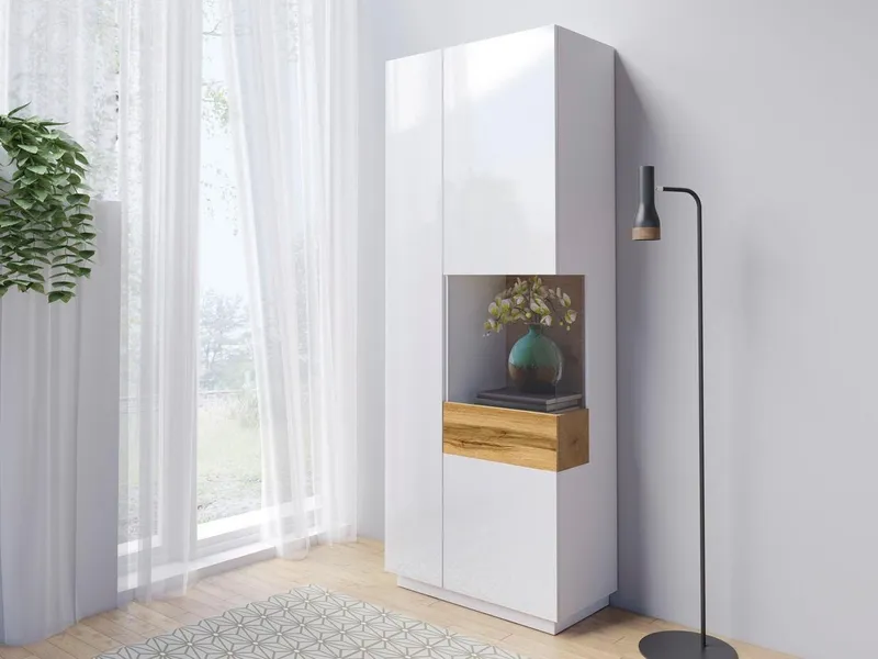 OTTO home Vitrine SILKE Höhe 207 cm, Weiß, – Produktbild 7 von 8