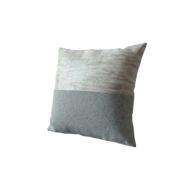körber mode körber mode Kissenbezug 40x40 aus recycelter Baumwolle und Leinen edel glänzend Grautöne – Produktbild 3 von 4