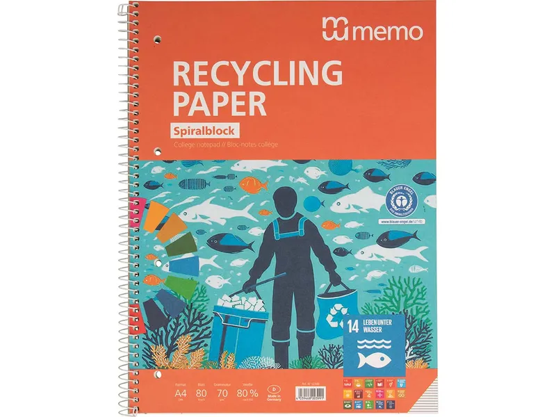 Memo memo Collegeblock DIN A4, liniert, 80 Blatt – Produktbild 1 von 1