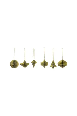 Tranquillo Papieranhänger GREEN PAPERA 6er-Set – FSC-Papier, 6 x 6 cm - grün – Produktbild 1 von 1