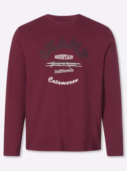 Catamaran Langarmshirt bordeaux-bedruckt – Produktbild 1 von 1