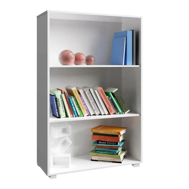 Casaria® Bücherregal Vela Weiß 3 Fächer, Weiß, – Produktbild 1 von 2