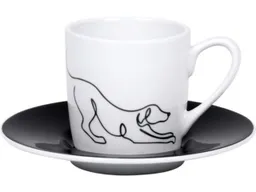 Könitz Könitz Espressotasse mit Untersetzer "Hommage á Picasso - Le Chien" 85 ml aus Porzellan – Produktbild 1 von 1