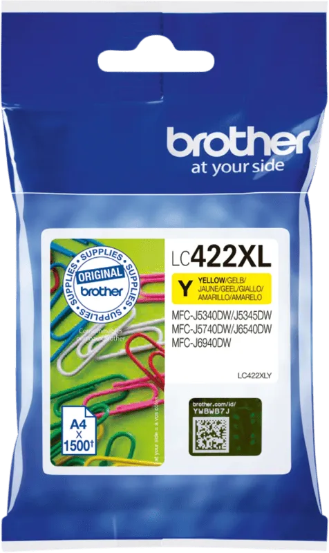 Brother Brother Tintenpatrone LC-422XLY, Gelb, – Produktbild 2 von 6