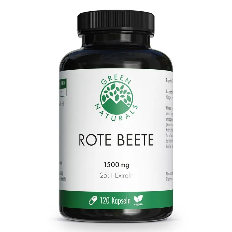 Green Naturals GREEN NATURALS® Rote Beete-Extrakt 1500 mg Kapseln vegan – Produktbild 1 von 1