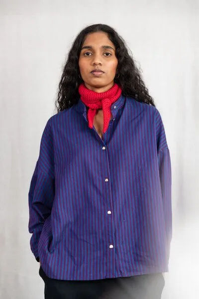 Jyoti - Fair Works Jyoti - Fair Works Baumwoll Bluse Hawali, Streifen, – Produktbild 2 von 4