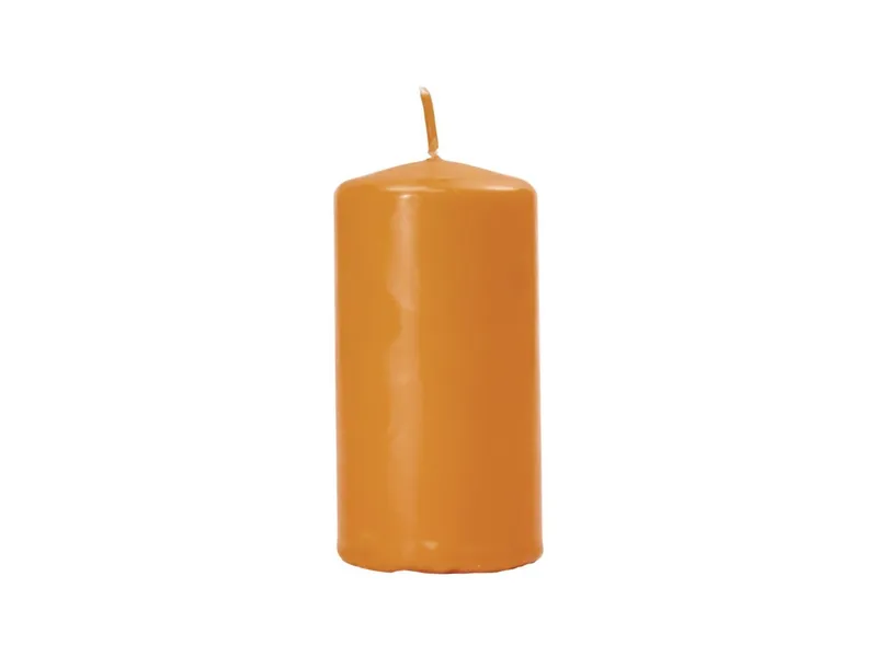 BIOKEMA BIOKEMA Stumpenkerze aus Biomasse 60 x 90 mm, Gelb, – Produktbild 1 von 3