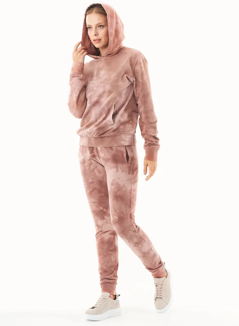 ORGANICATION ORGANICATION Damen vegan Batik-Sweat-Hoodie Aus Bio-Baumwolle Misty Rose, Rosa, – Produktbild 1 von 2