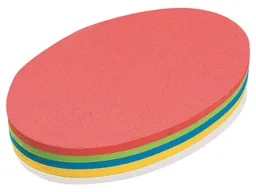 Moderationspapier "Oval" 11 x 19 cm, farbig sortiert, selbstklebend, 250 Blatt – Produktbild 1 von 1