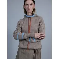 Susan's Fashion Susan's Fashion Damen Hoodie Karlie aus Biomerinowolle, Braun, – Produktbild 1 von 1