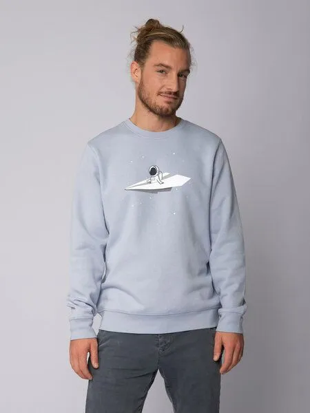 watapparel watapparel Sweatshirt Unisex Fly me to the moon, Serene blue, – Produktbild 2 von 3