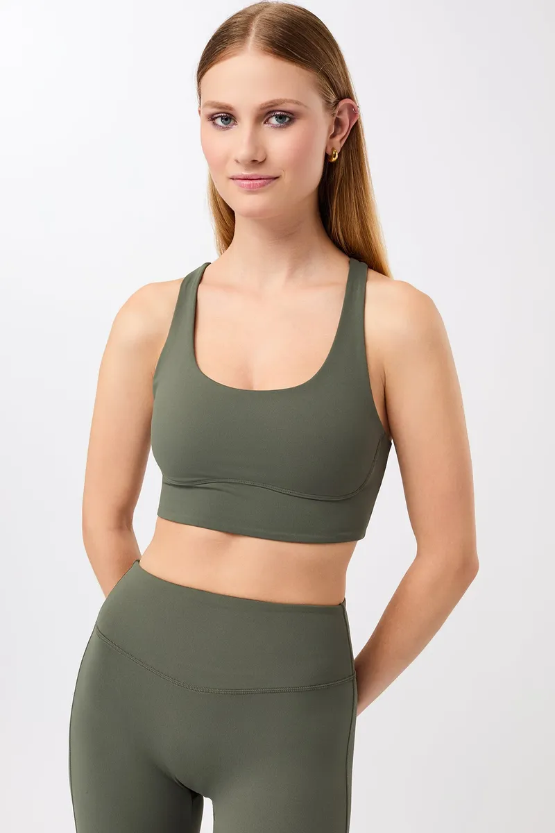 mandala MANDALA Damen vegan Sport-Bh Leaf Green, Grün, – Produktbild 1 von 2