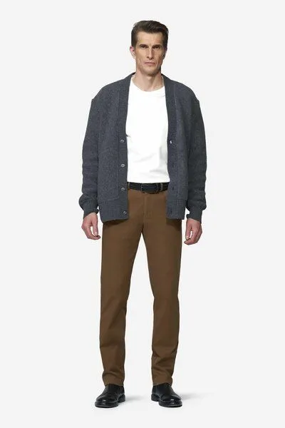 Meyer MEYER Chino im Canvas-Look, Gelb (karamell), – Produktbild 5 von 8