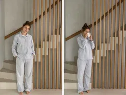 Yumeko Pyjamahose Damen "Yumeko" aus Velvet Flanell – Produktbild 1 von 1