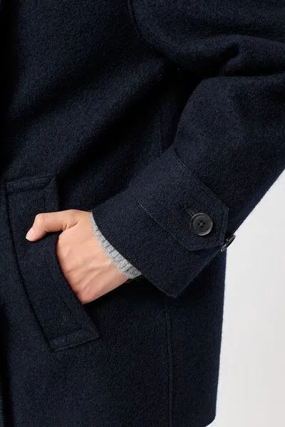 LangerChen LangerChen Langer Cabanstyle mit großem Kragen, Navy (blau), – Produktbild 3 von 4