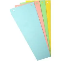 Exacompta 6 x 100 Exacompta Trennstreifen "Forever", Trapezform, 180 g/m², 105 x 240 mm, sortiert – Produktbild 1 von 1