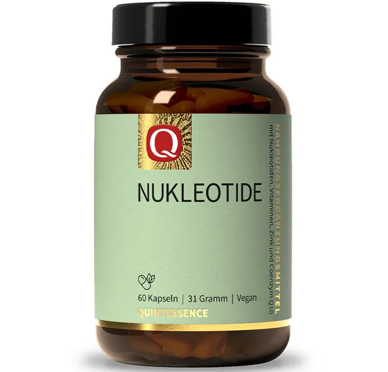 Quintessence Nukleotide – mit Coenzym Q10, Vitamin C, Zink & Folat - 60 vegane Kapseln, 31 g, Hochwertige Premiumqualität - für das Immunsystem(3) – Produktbild 2 von 5