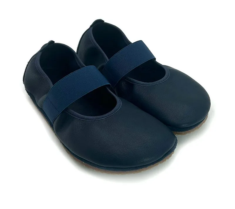 Pololo Pololo Barfuß Ballerina Kaya, Damen Barfußschuh aus natürlich gegerbtem Leder, Blau, – Produktbild 1 von 5