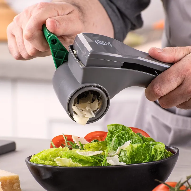 Chefkoch trifft Fackelmann Chefkoch trifft Fackelmann Trommelreibe mit 3 Edelstahl-Trommeln – Produktbild 3 von 3