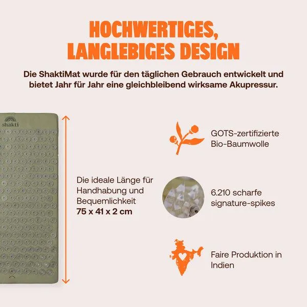 ShaktiMat ShaktiMat Shakti Mat - Die originale Akupressurmatte, Salbeigrün, – Produktbild 3 von 4