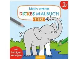 ars edition ars edition Mein erstes dickes Malbuch – Tiere Mit farbigen Vorlagen; 64 S. – Produktbild 1 von 1