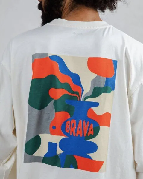 Brava Fabrics Brava Fabrics Sobremesa Langarmshirt Ecru – Produktbild 2 von 4