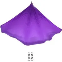 YOGALAXY YOGALAXY® Aerial Yoga Tuch - mit Bindeschlingen - Premiumqualität in diversen Farben, Lila, – Produktbild 1 von 1