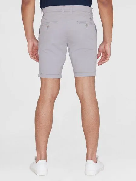 KnowledgeCotton Apparel KnowledgeCotton Apparel Shorts - CHUCK regular chino poplin shorts, Grau (alloy), – Produktbild 2 von 4