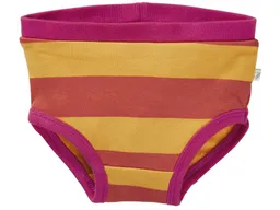 HANS NATUR Kinder Slip Bio-Baumwolle Blockstreifen Koralle Gr. 98/104 – Produktbild 1 von 1