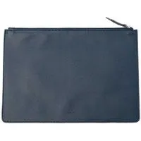 GREVIRO GREVIRO Dokumentenmappe aus Kaktusleder (vegan) - passend auch für MacBook, iPad & Co., Navy blau (genarbt), – Produktbild 1 von 1