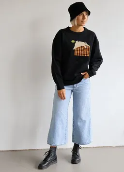 Kultgut Kultgut Artdesign - Biofair- Boxi -Sweater /peut-être – Produktbild 1 von 1