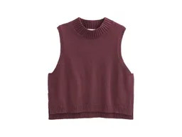 People Wear Organic People Wear Organic Boucléstrick-Pullunder Bio-Baumwolle (kbA) burgunder M – Produktbild 1 von 1