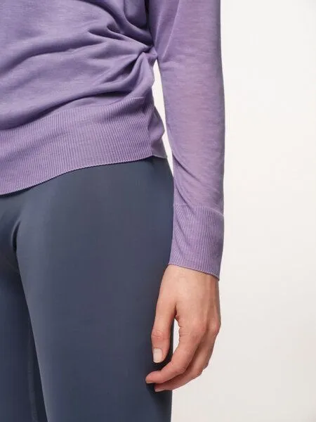 LANIUS LANIUS Fledermausshirt aus TENCEL, Lilac, – Produktbild 3 von 4