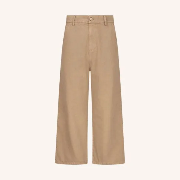 NORDLICHT NORDLICHT Damen Hose LYKKE aus fester Bio-Baumwolle, Hellbraun (braun), – Produktbild 2 von 4