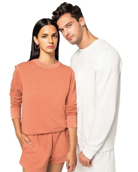 YTWOO YTWOO Unisex French Terry Sweatshirt aus 100% Baumwolle - produziert in Portugal, Orange, – Produktbild 2 von 4