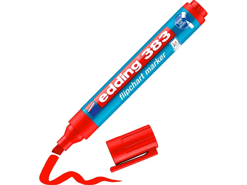 Edding Edding Flipchartmarker "383" Keilspitze, Rot, – Produktbild 2 von 3