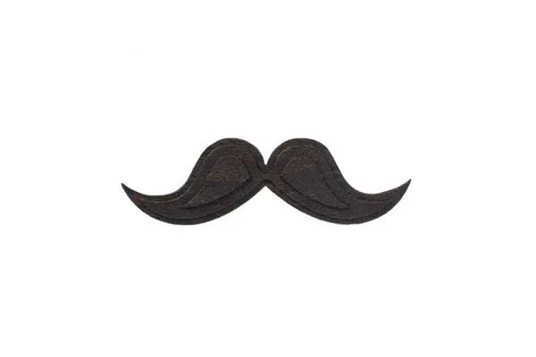 BeWooden BeWooden Broschen aus Holz für Paare – Lippen und Schnurrbart – Produktbild 3 von 4